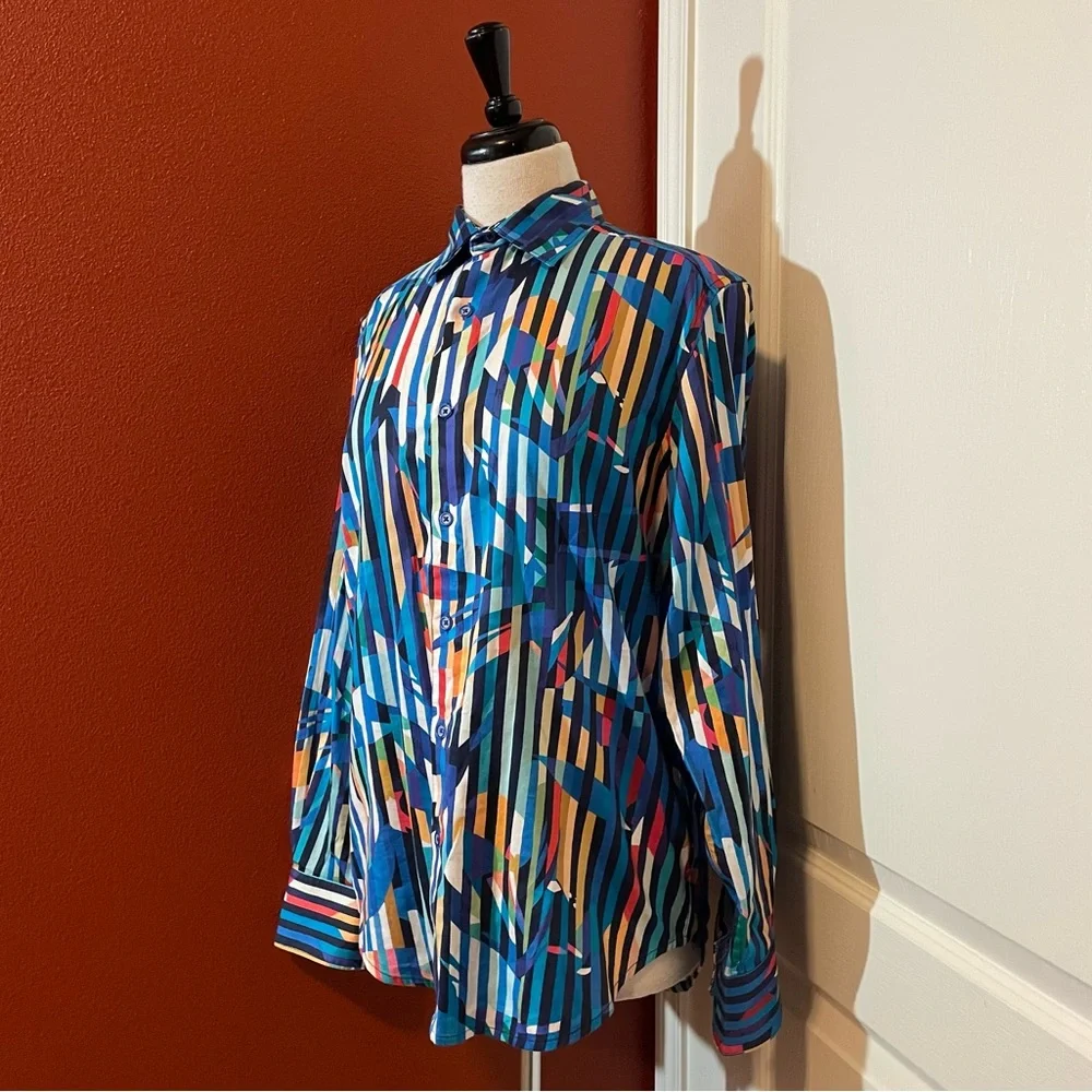 Robert Graham Men’s Corrado Classic Fit Abstract‎ Art To Wear Long Sleeve Shirt